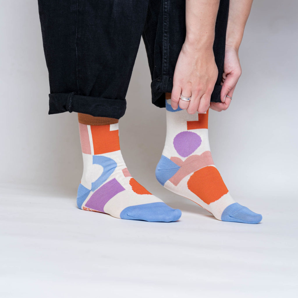 nice socks blocks - lilac