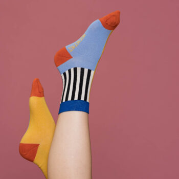 nice socks half stripes - lavender