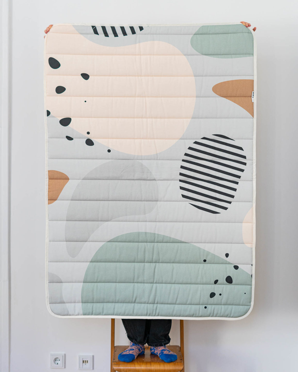 B-Ware Steppdecke groß - pebbles grey