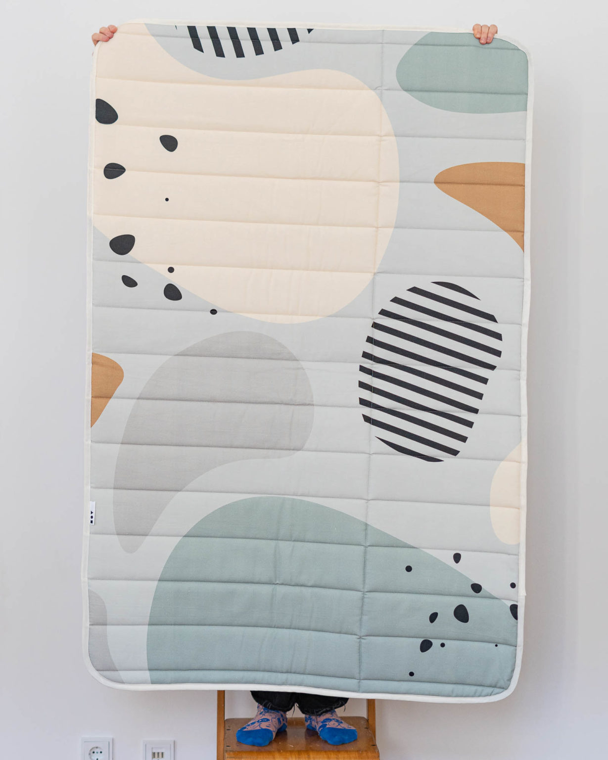 B-Ware Steppdecke groß - pebbles grey