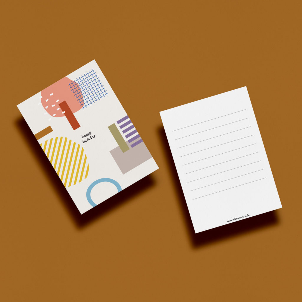Postkarte - happy birthday