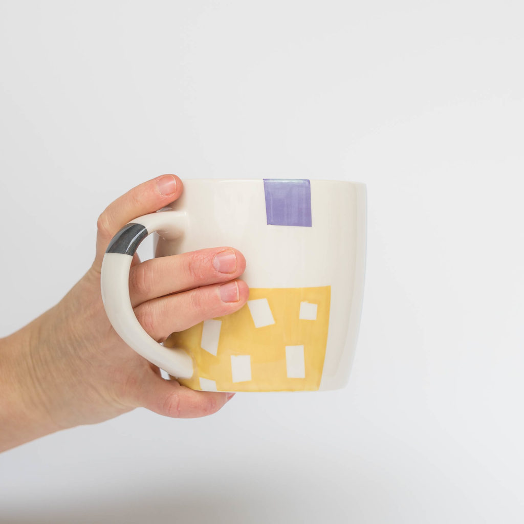 Kaffeebecher groß mit Henkel graphic
