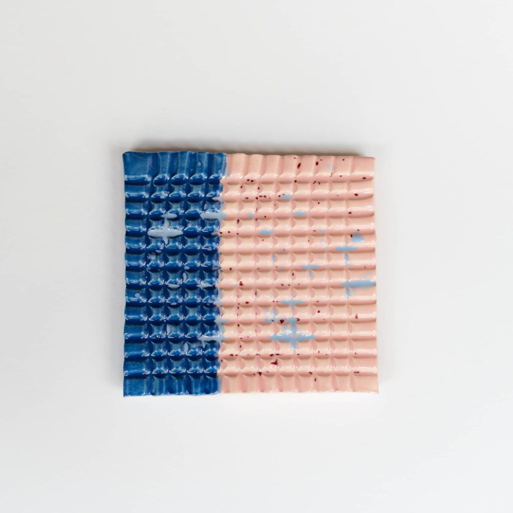 Seifenschale square - rose blue