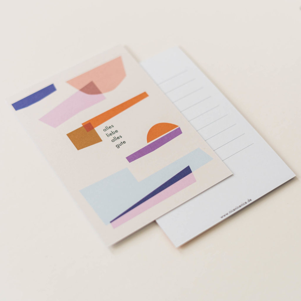 Postkarte - alles Liebe, alles Gute