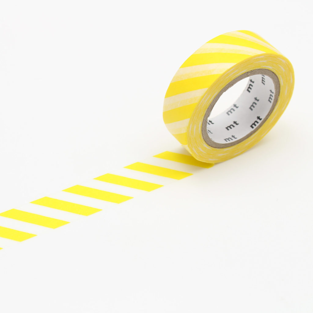 masking tape - stripe diagonal lemon