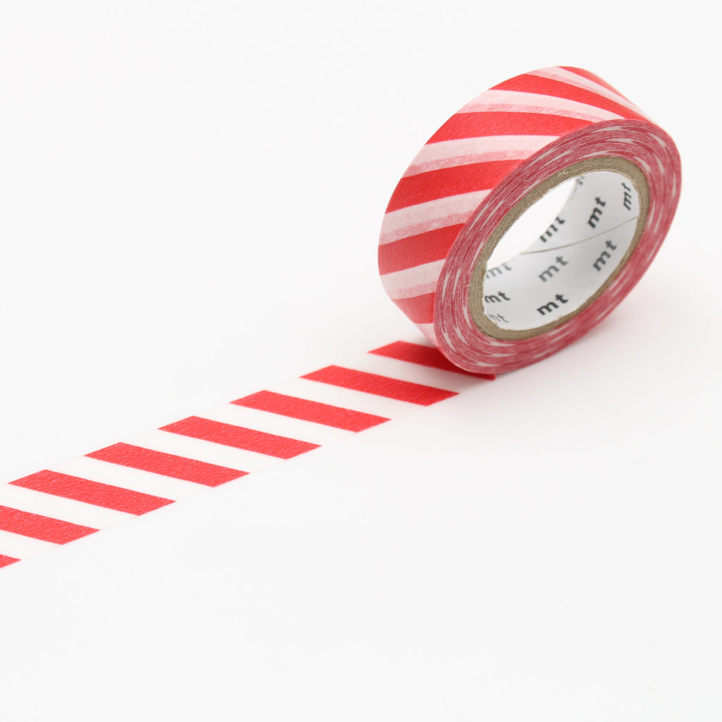 masking tape - stripe diagonal red