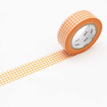 masking tape - grid mandarin