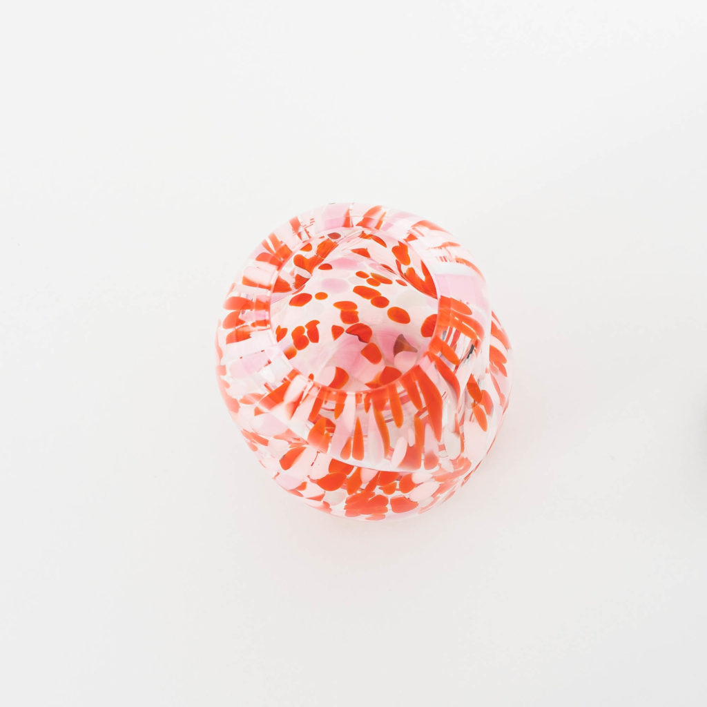 Vase Squeeze Konfetti rose rot