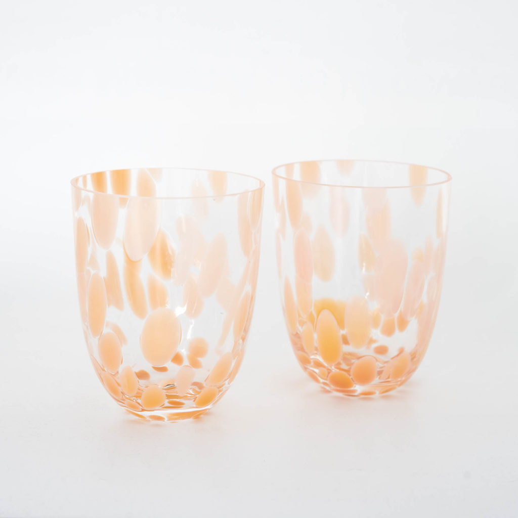 Konfetti Glas peach