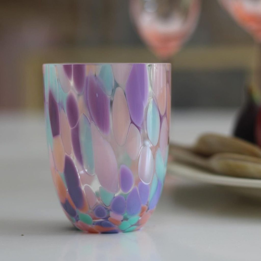 Konfetti Glas Flamingo