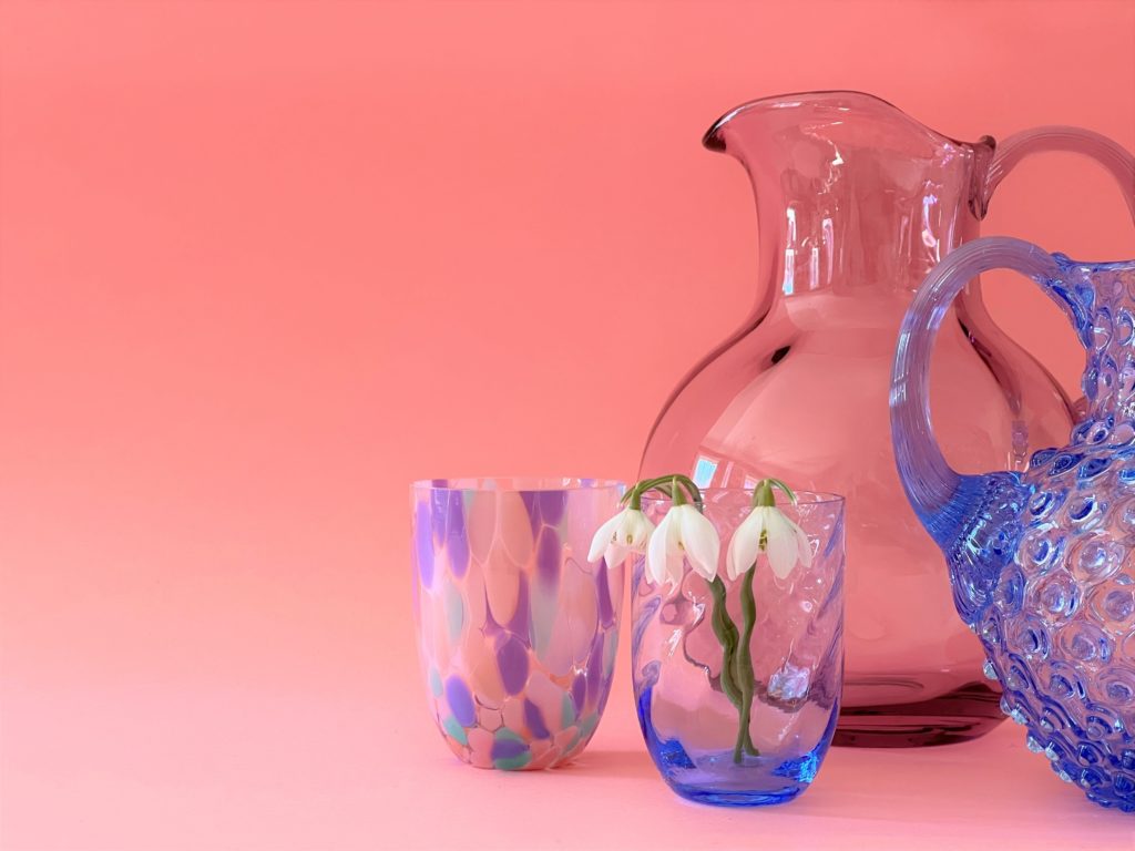 Konfetti Glas Flamingo