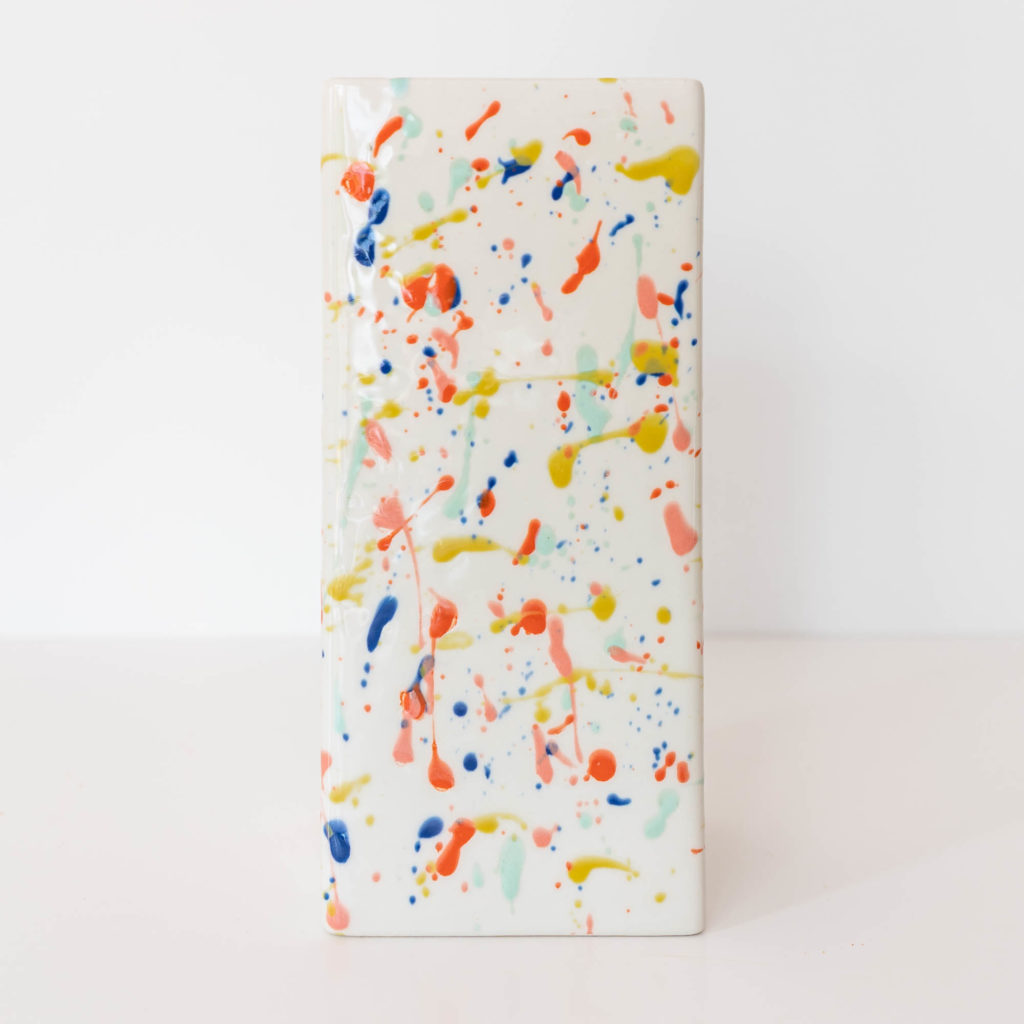 Vase eckig Sprenkel