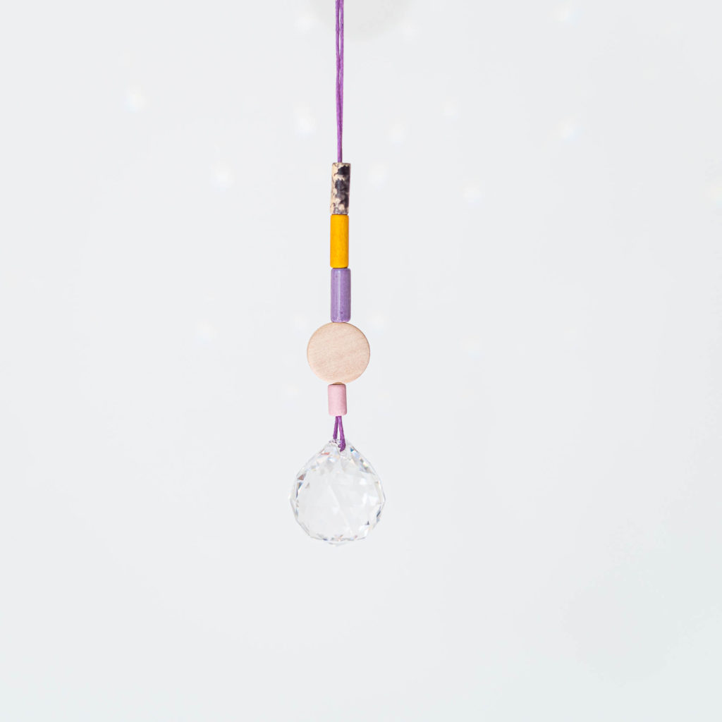 Suncatcher mini drop flieder gelb