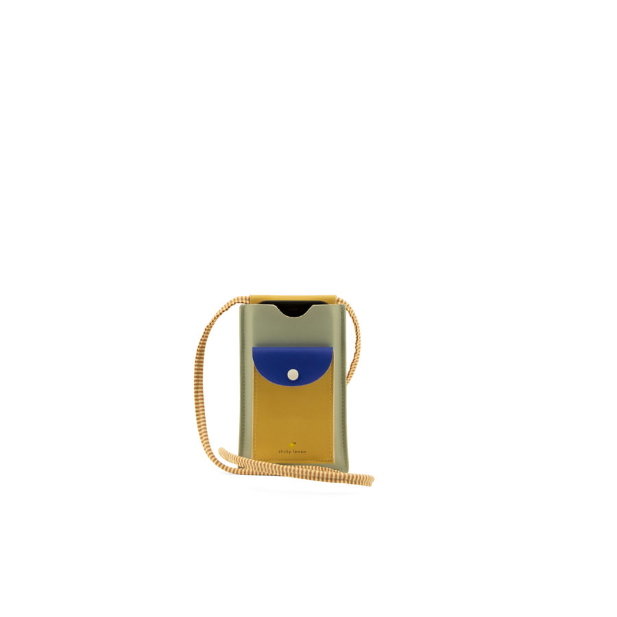 1802010 – Sticky Lemon – phone pouch – blue bird