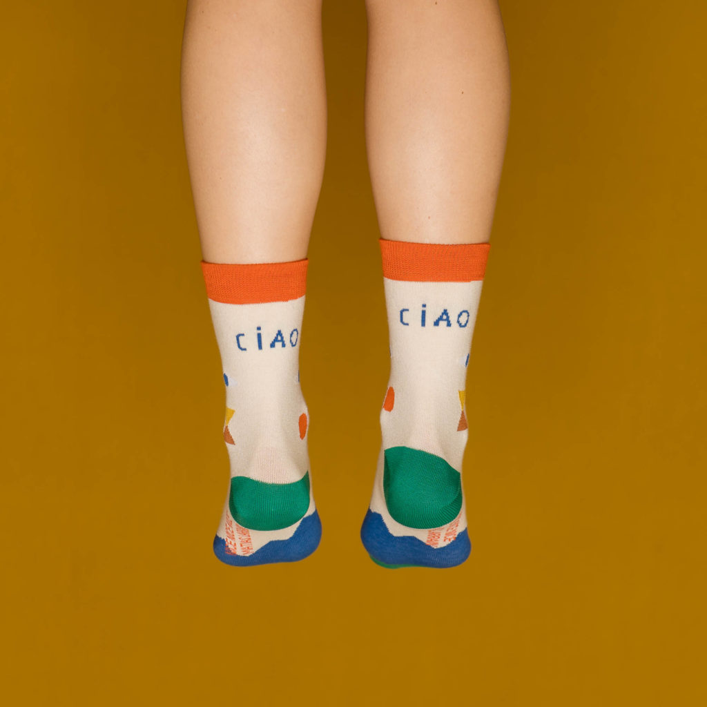 nice socks ARTIST edition - Matias Larrain creme