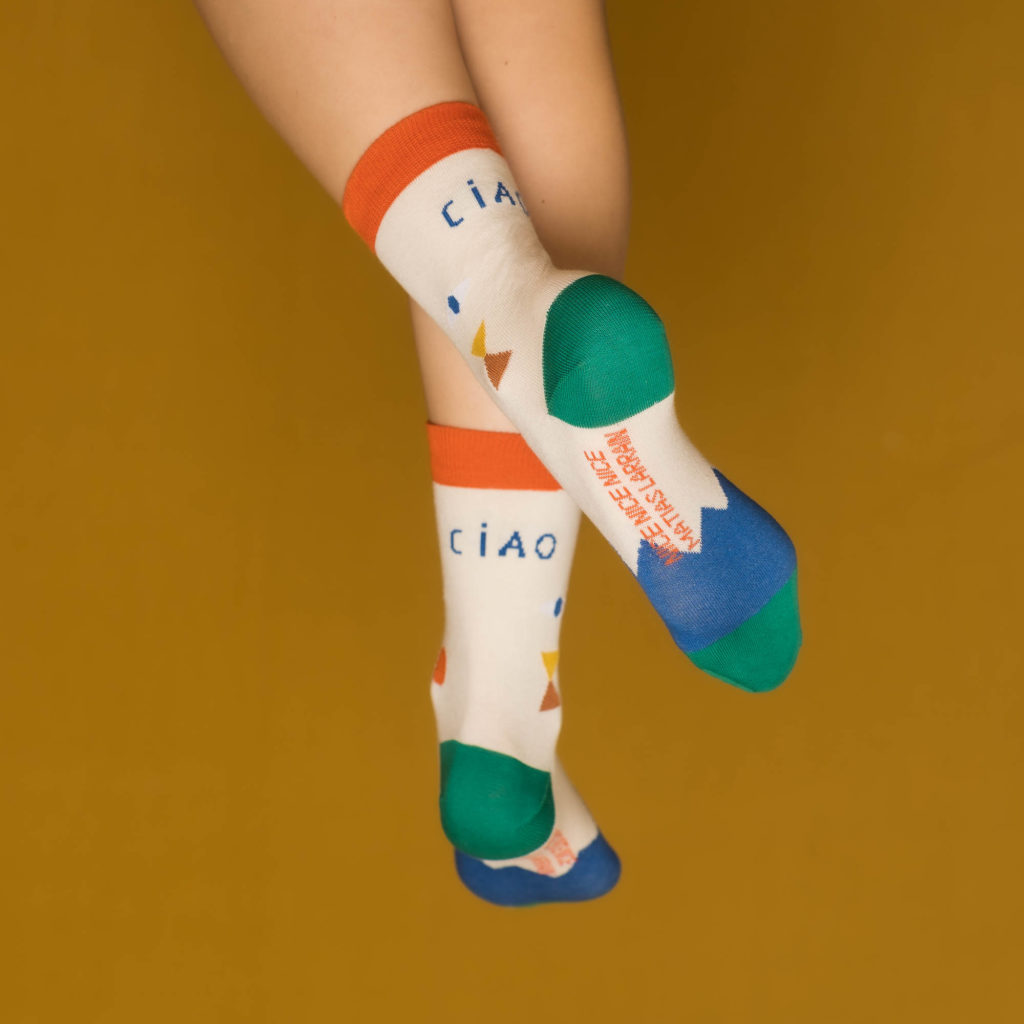 nice socks ARTIST edition - Matias Larrain creme