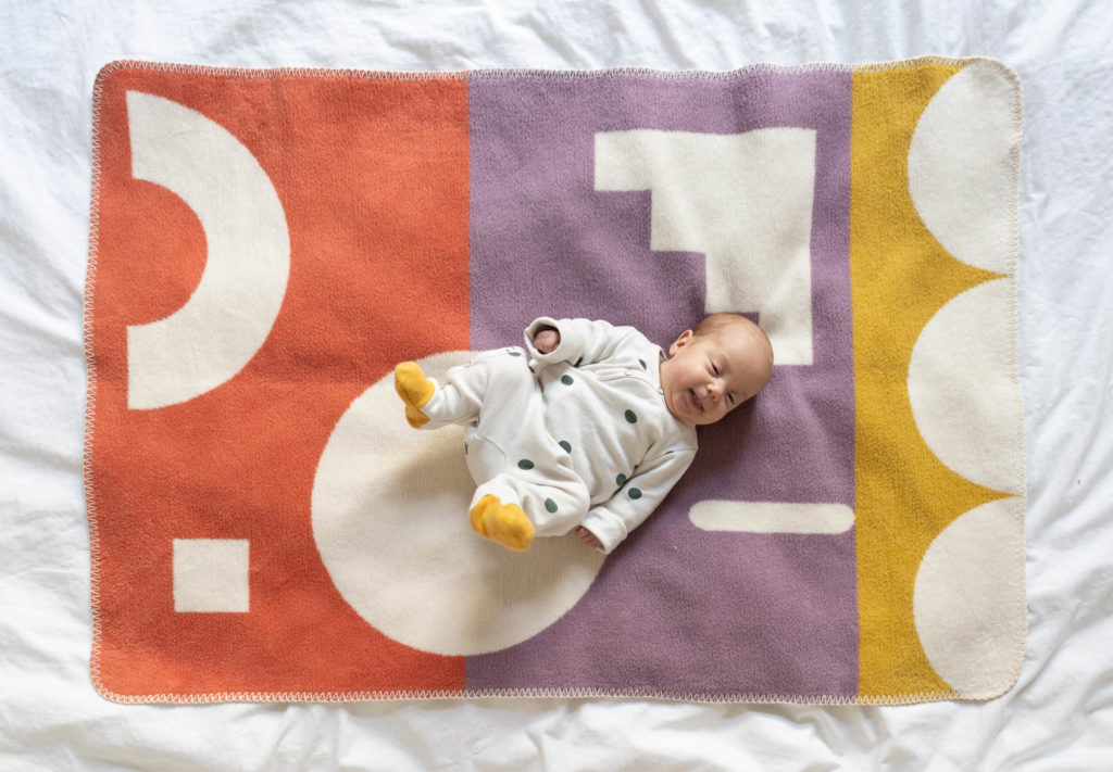 baby Decke shapes - 110x75cm - Biobaumwolle