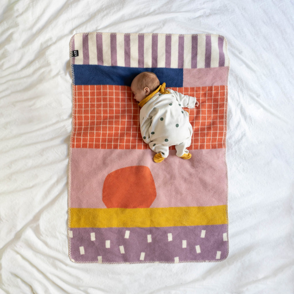 baby Decke pattern - 110x75cm - Biobaumwolle