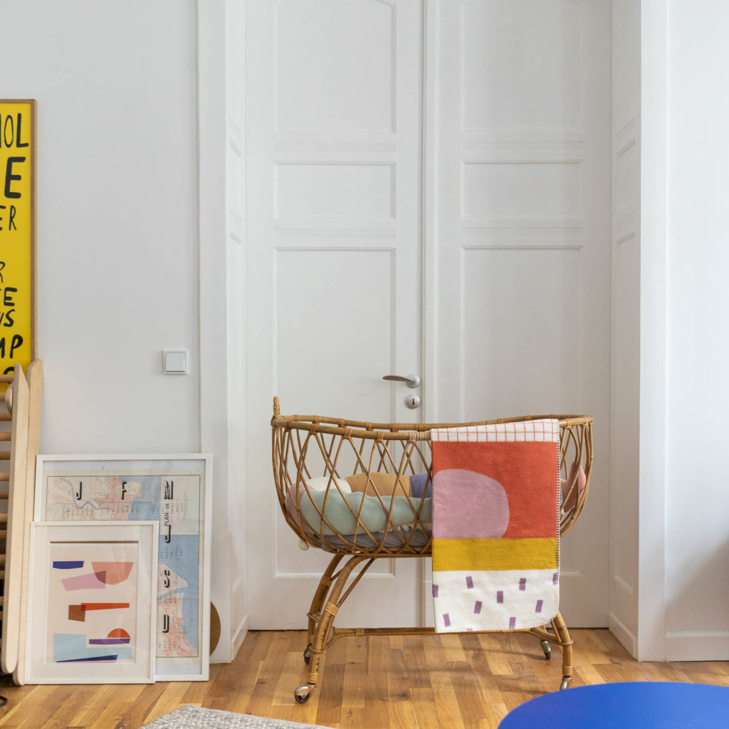 baby Decke pattern - 110x75cm - Biobaumwolle