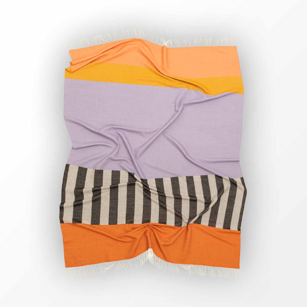 nice Merino Decke PLAY - stripes 200x140cm