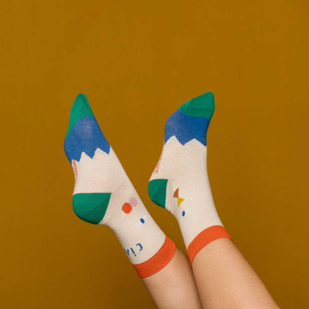 nice socks ARTIST edition - Matias Larrain creme