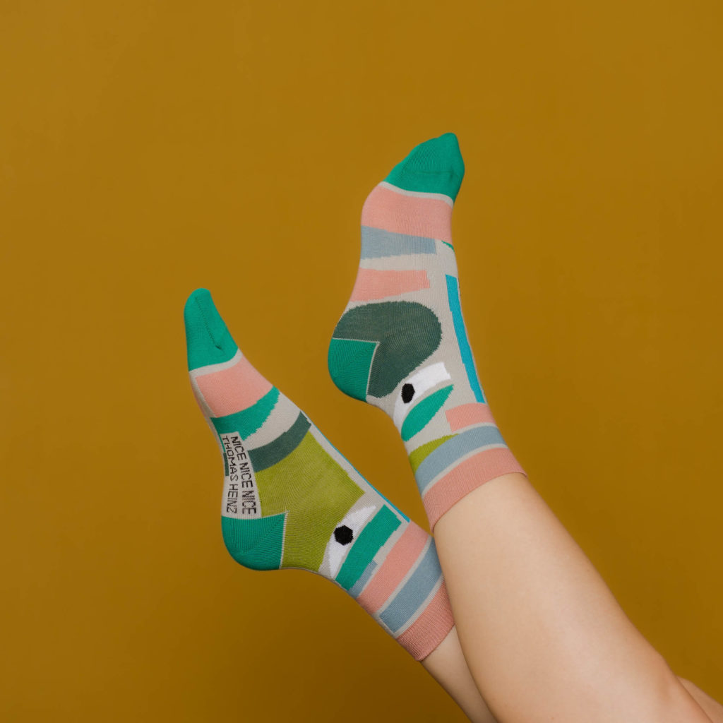nice socks ARTIST edition - Thomas Heinz green