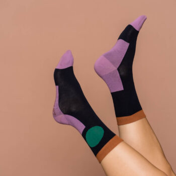 nice socks minimal - lilac green