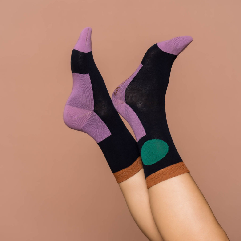 nice socks minimal - lilac green