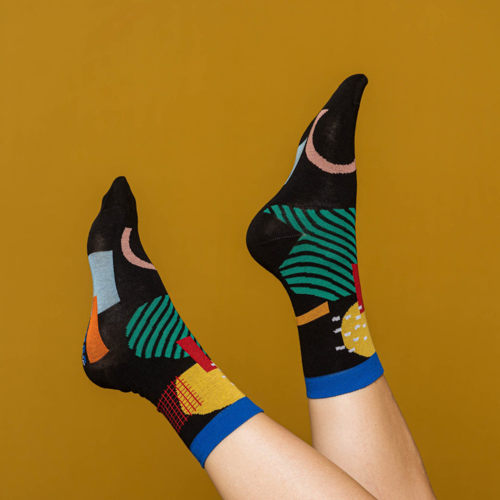 nice socks graphic - black