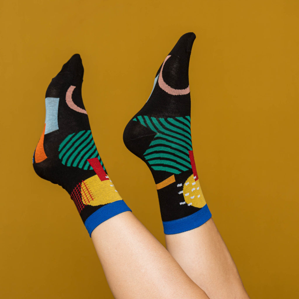 nice socks graphic - black