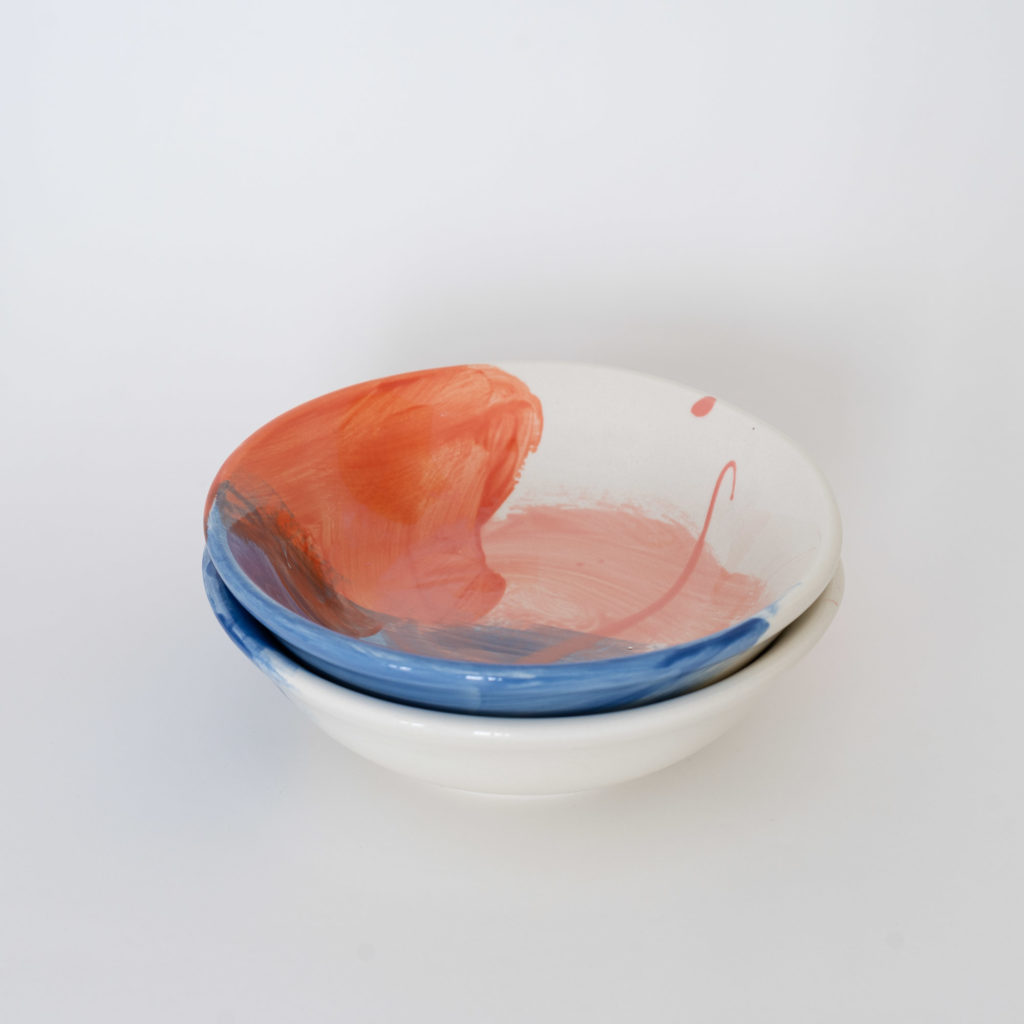 Schale klein - rot blau rose