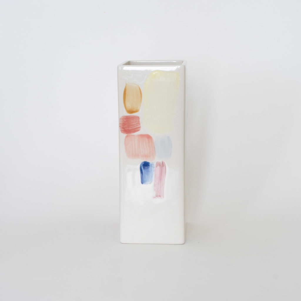 Vase eckig bunt grid