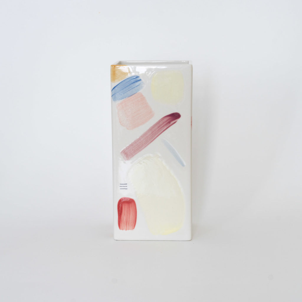 Vase eckig bunt grid