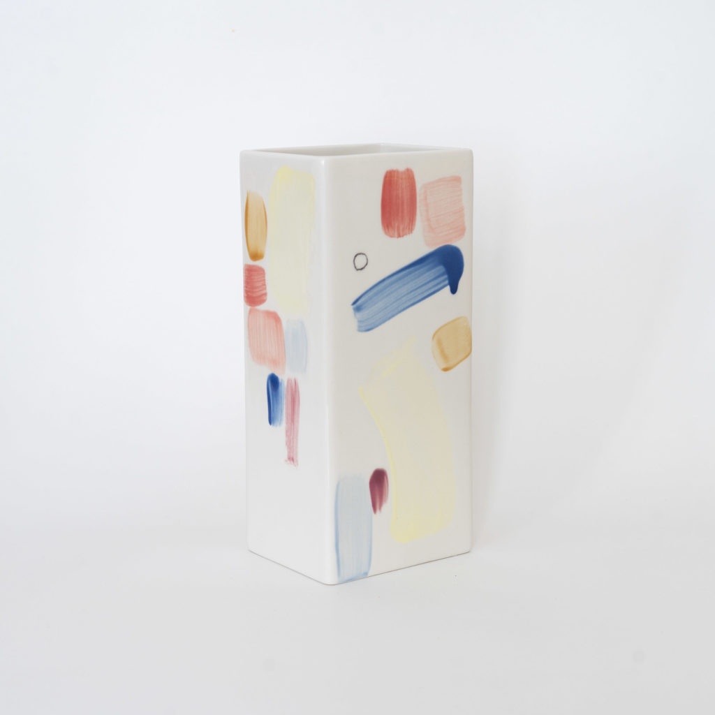 Vase eckig bunt grid