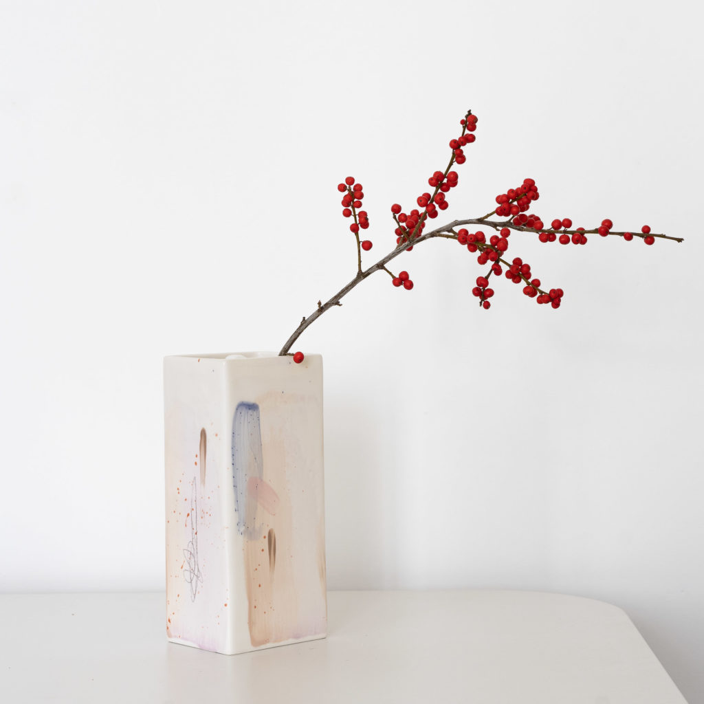 Vase eckig blush