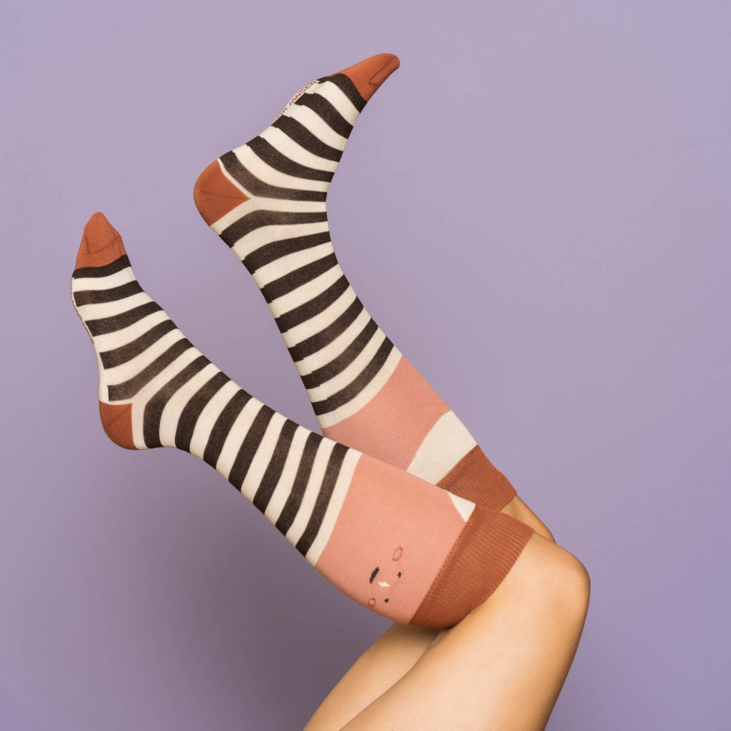 Kniestrümpfe stripes  - Anna Katharina Jansen - brown