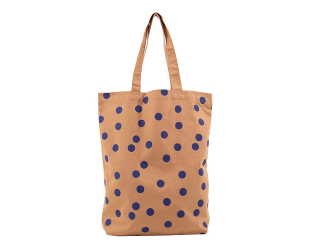 Tasche - Polka Dots clay + ink blue