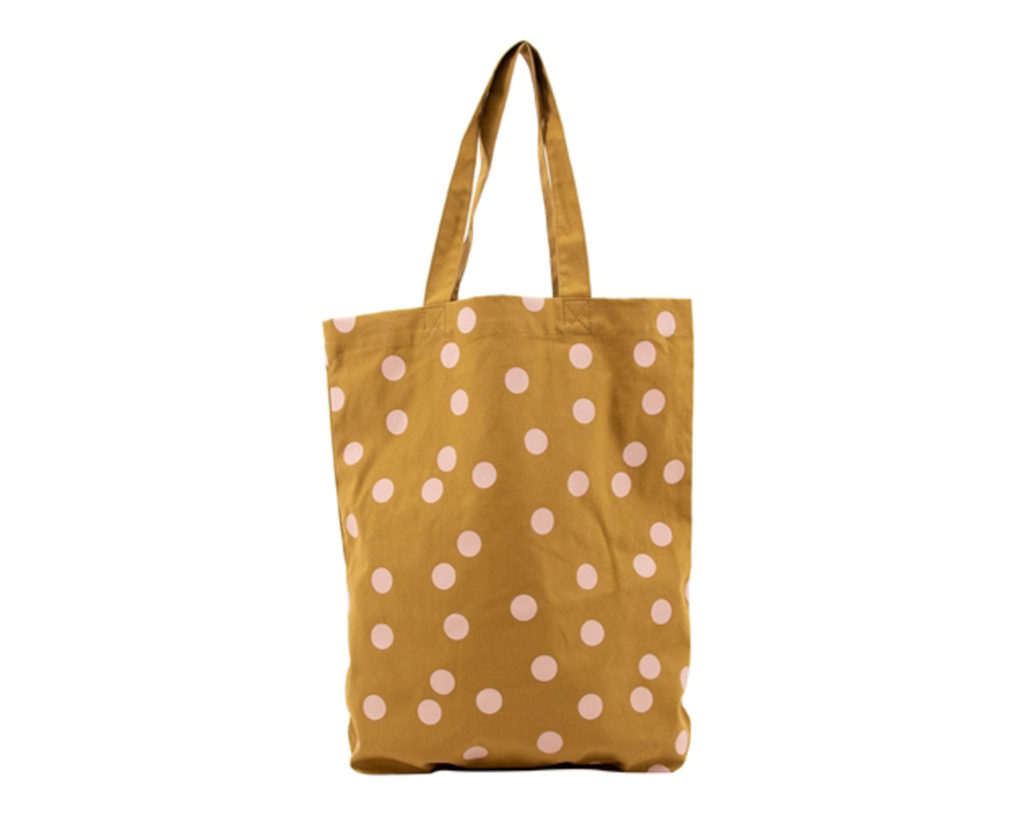 Tasche - Polka Dots gold green + porcelain