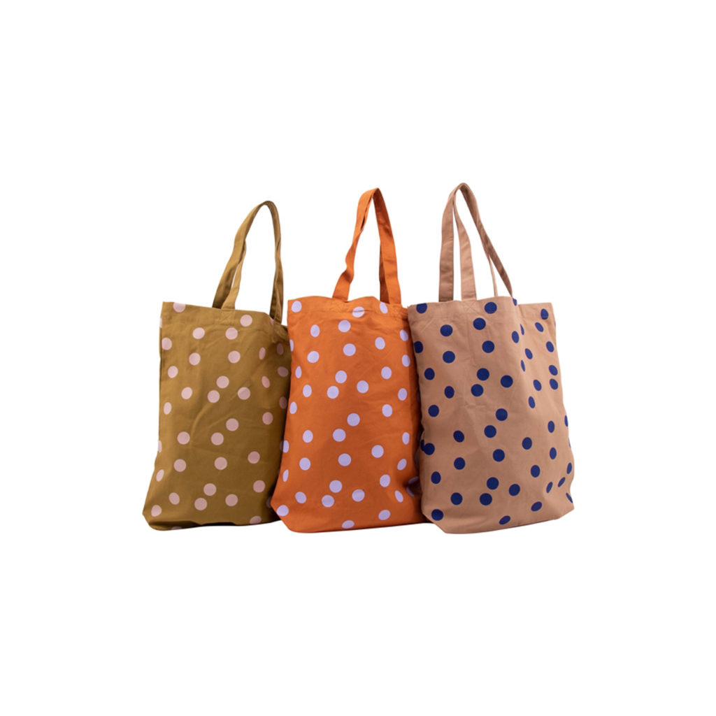 Tasche - Polka Dots clay + ink blue