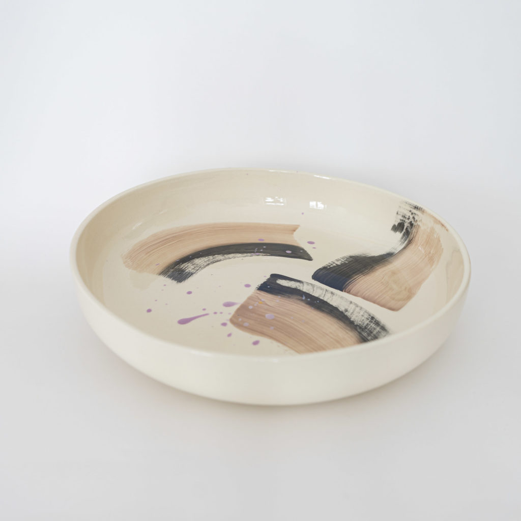 Schale mittel - black brown lilac