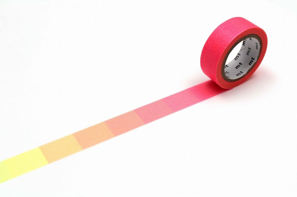masking tape - fluorescent gradation pink x yellow