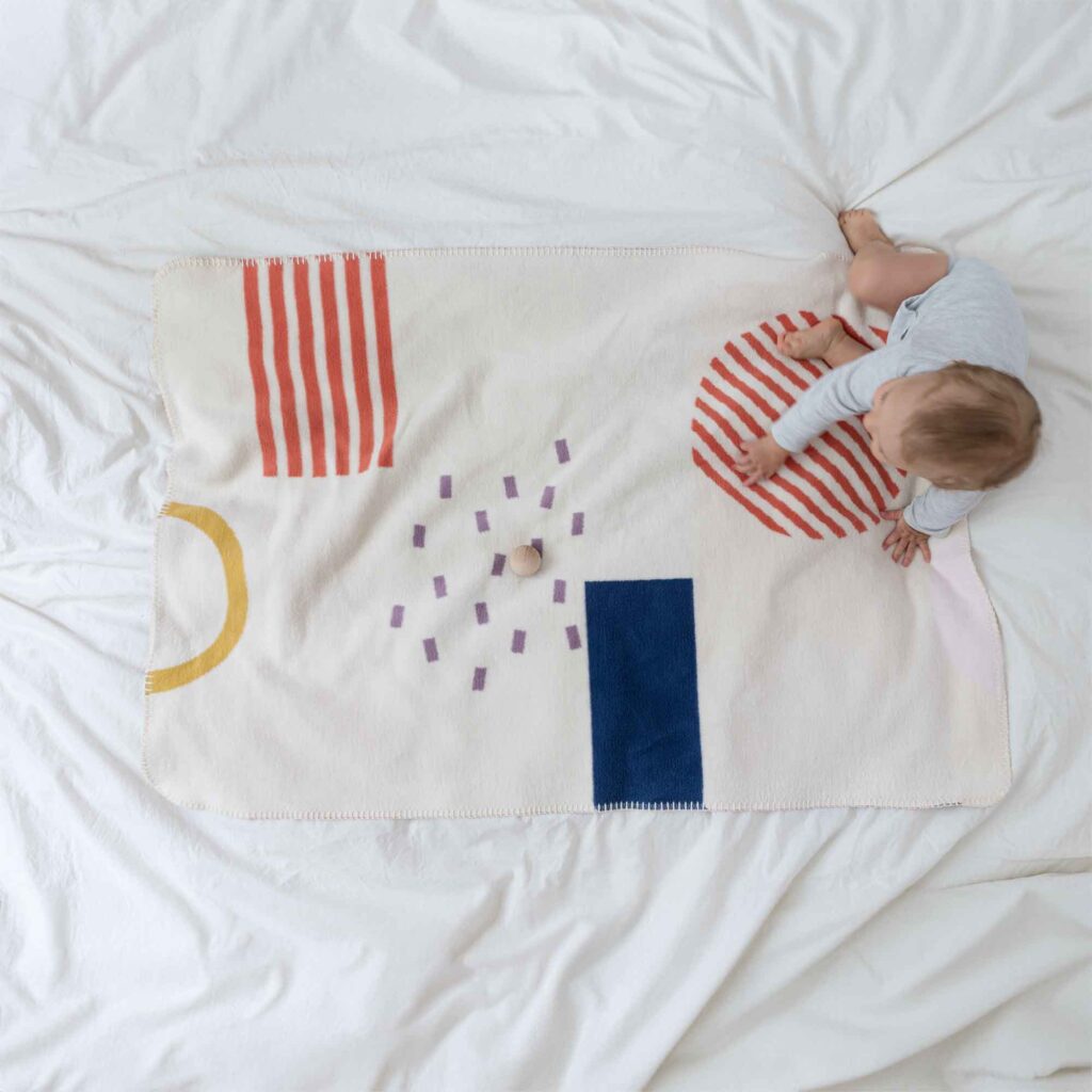 baby Decke form - 110x75cm - Biobaumwolle