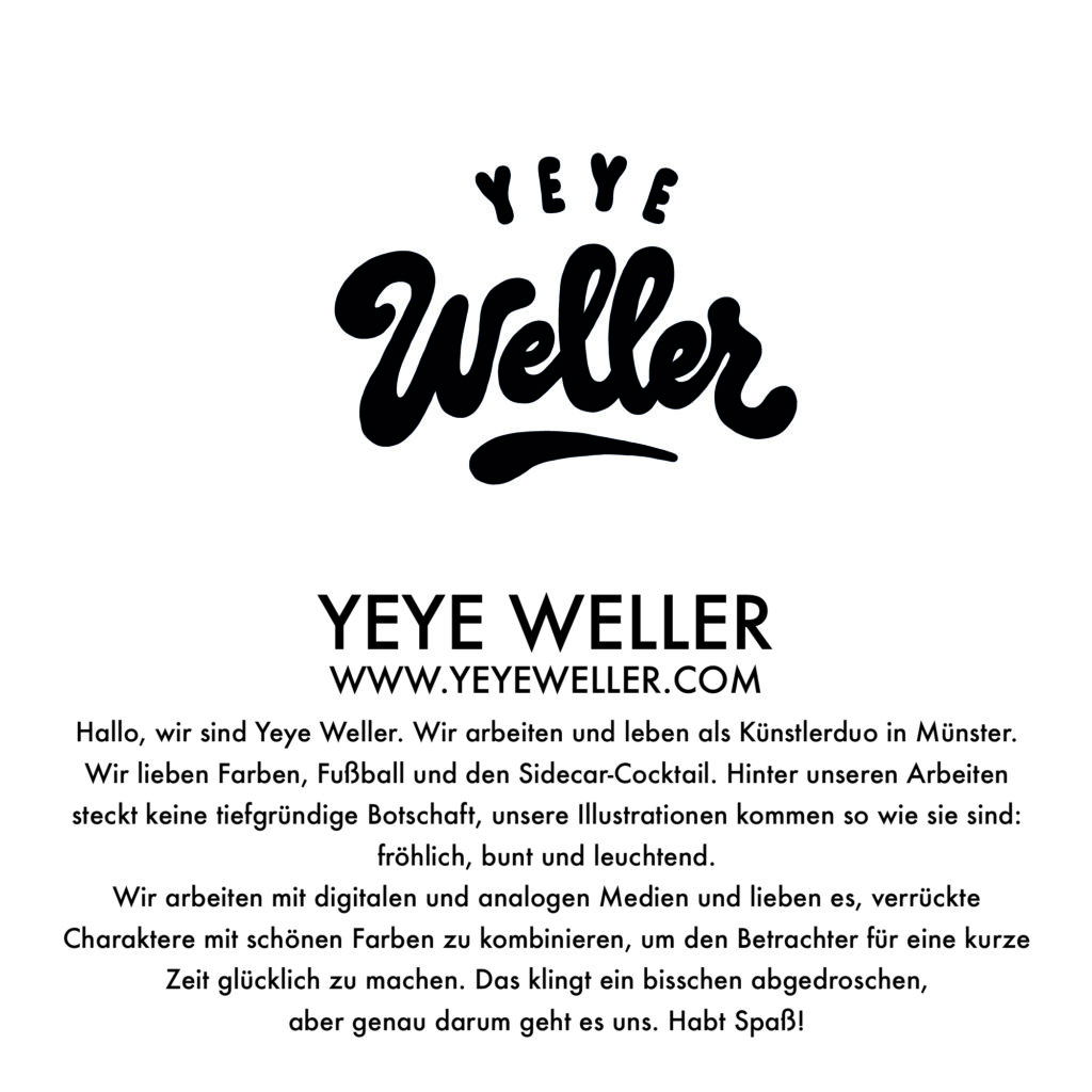nice socks ARTIST edition - Yeye Weller turquoise