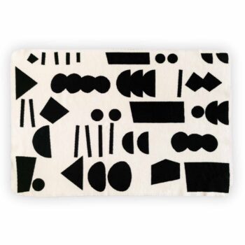 baby Decke black + white - 110x75cm - Biobaumwolle