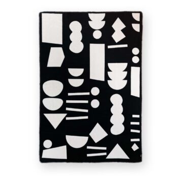 Decke black + white - 220x150cm - Biobaumwolle