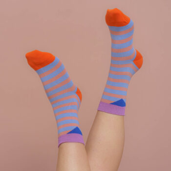 nice socks stripes - lilac