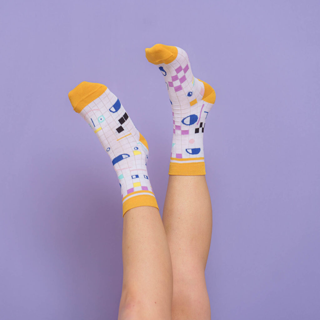 nice socks ARTIST edition - Franca Neuburg white