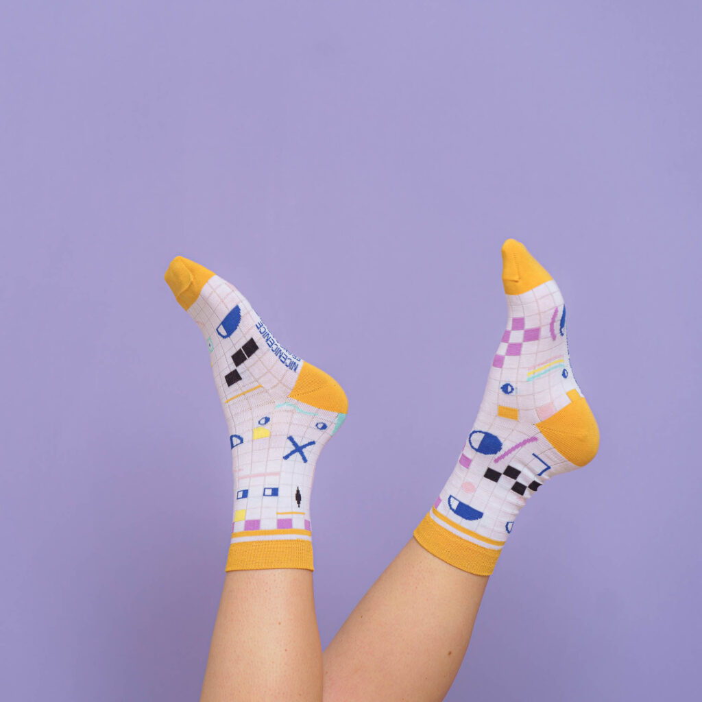 nice socks ARTIST edition - Franca Neuburg white
