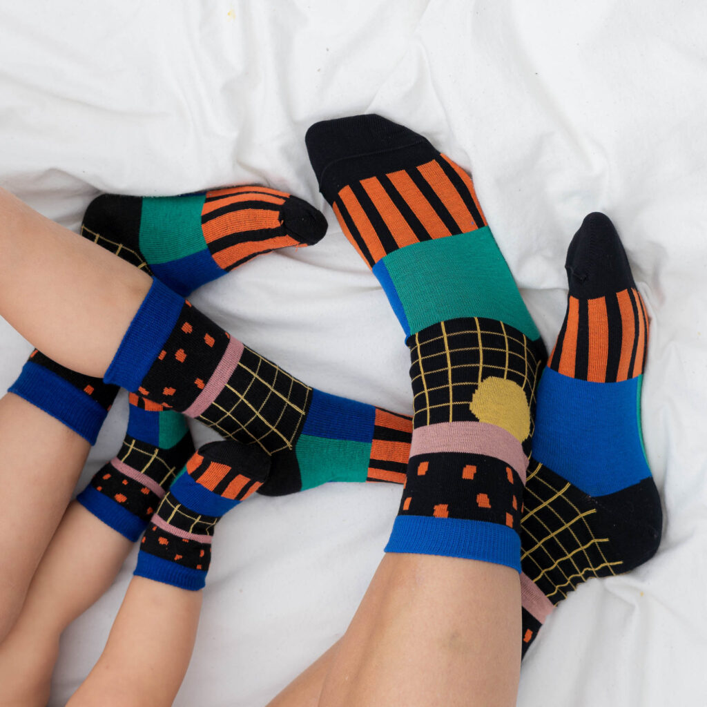 Baby-Kindersocken pattern black