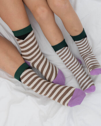 Baby-Kindersocken diagonal stripes – brown
